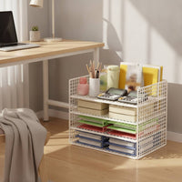File Organizer with Shelves Space Saving Beneath the Desk Organizer for Students, Teachers, Office, Small Workspaces