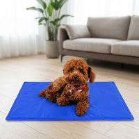 Self-Cooling Dog Mat for Hot Weather, Gel Pet Cooling Mat, Foldable & Portable Blue Dog Cool Mat, Washable