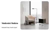Modernist Design Bedside Vanity Table mid-centuryera Modern design Nightstand Integrated Mirror Bedroom Furniture Minimalist Aesthetic for Homeowners, Adults, Guest Room, Apartment