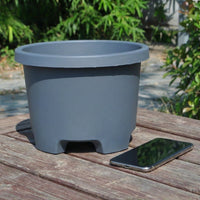 Plant Pots with Drip Tray and Plant Trays, Resin Heavy Duty Indoor Saucer for Garden Plants, Raised Feet and Drainage for Floor Standing Use