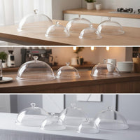 Acrylic Round Food Cover Dustproof Plastic Dish Cover Fresh-keeping Transparent Bowl Lid Pastry Cover