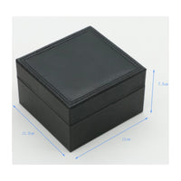 Lambskin Texture Flip-Top Watch Box Hinged Lid PU Leather Watch Box Hard-Sided Timepiece Holder Gift Packaging