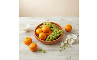 Round Woven Basket Versatile Imitation Rattan Bread Basket Smooth Edges Rattan Food Holder for Dining Table, Kitchen