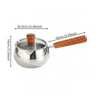 Infant Nutrition Pot Cooking Pot Non-Coated Stainless Steel Milk Heating Easy to Clean Mini Saucepan with Pour Spout for Parents, Infants