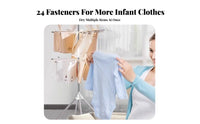 Infant Drying Rack Large Capacity Hanging Rods for Baby Clothes
