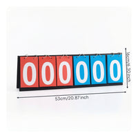 Easy to Read Upright Flip Scoreboard Portable Scoreboard with Stand Sturdy Tabletop Score Flipper Water-Resistant for Referees, Coaches, Schools, Sports Games, Training Sessions