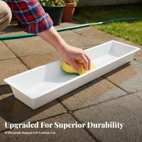 Multi-Purpose Rectangular Feed Trough Multipurpose Poultry Feeding Trough Long-Lasting for Farmers, Goat Keepers, Chicken Coop, Backyard