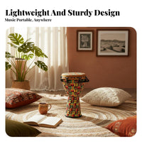 Screw-Tuned Djembe Mechanically Tunable Hand Drum Sturdy Percussion Instrument for Adults, Musicians, Music Rehearsal Music Gatherings
