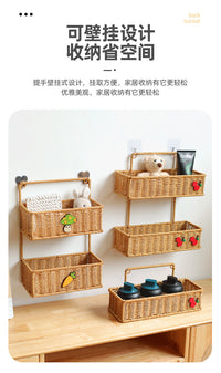 Creative Adhesive Multi-Functional Waterproof Wall-Mounted Basket for Bathroom, Balcony, Kitchen