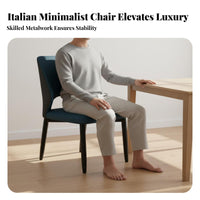 Light Luxury Design Upholstered Dining Chair Easy to Clean Modern Leather Dining Chair High-Density Foam Cushion Long-Lasting Construction for Restaurant Owners, Interior Designers, Apartment Dwellers, Hotel, Living Room