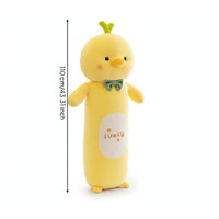Chick Pillow with Bow Cute Chick Stuffed Stuffed Pillow Yellow Chicken Stuffed Animal Soft for Children, Bed, Bedroom