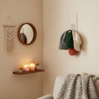 Double Installation Adhesive Baseball Cap Organizer Space Saving Adhesive Baseball Cap Hanger Minimalist Design Acrylic Hat Rack Multi-Purpose for Bedroom