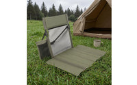 Padded Folding Seat Backrest Mat 600D Oxford Cloth Foldable Chair Mat Aluminum Alloy Camping Sit Cushion Carrying Bag