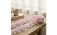 Double-Layer Lace Trim Decorative Lace Ribbon with Ruffles Translucent Ruffled Ribbon for Crafters, Garment Decoration