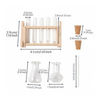 Miniature Science Lab Equipment DIY Scene Prop Miniature test tubes Rack Set Realistic Design Tiny Glass Vial and test tubes Model for Collectors, Kids