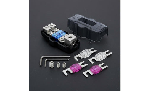 1 in 2 Output Fuse Block Transparent Cover Automotive Fuse Distribution Block Car Audio Power Splitter for Aquatic Applications