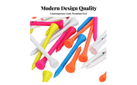 30 Pieces Long-Lasting Maple Wood Wooden Golf Tees Graduated Markings Golf Tee Gift Set Multi-Color Sporting Goods Stable Structure for Golfers, Beginners, Adults, Driving Range, Outdoor Sports