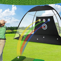 Target Backdrop Arched Golf Net Mesh Panels Golf Practice Net Foundation Mat Sports Gear Front Opening