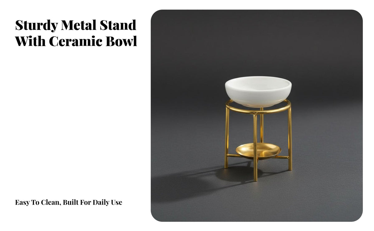 Tealight Scented Cube Warm Warmer Stable Base Tealight Oil Burner Candle Heater Modern Design Metal Stand Scented Cube Melter