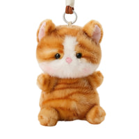 Soft Toy Cat Keychain Cuddly Cat Keychain with Hanging Cord Lightweight Premium for Students, Backpack, Handbag
