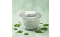 Transparent Bowl Electric Salad Dryer Perforated Basket Electric Vegetable Dryer Charging Port Food Prep Tool White Lid