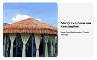 Simulated Thatch Tile Sun-Proof Simulated Straw Roof Panel Realistic Appearance for Homeowners, Builders, Gazebo, Resort, Patio