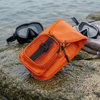 Compact Diving Waist Bag Side Clip Diving Waist Mesh Bag Flap Top Snorkeling Gear Pouch