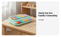 Educational Baby Piano and Xylophone Multicolored Keys 8 Note Glockenspiel Sensory Development Colorful Percussion Toy Polished Edges for Children, Toddlers, Infants, Preschool, Daycare