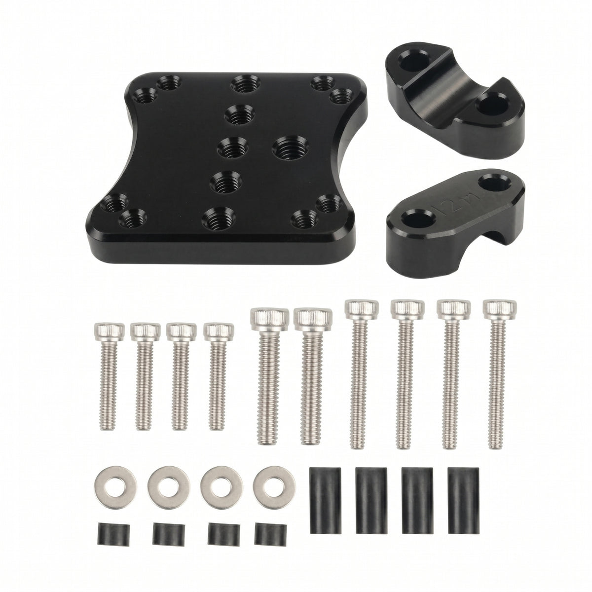 Black Motorcycle Navigation Mount Metal 12 Mm Handlebar Mount Machined Motorcycle Bracket Threaded Holes