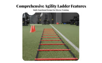 Long-Lasting Agility Ladder Portable with Carrying Bag Speed Ladder Easy to Keep Sports Equipment Tangle-Tangle-Resistant Design for Athletes, Coaches, Kids, Outdoor, Gym
