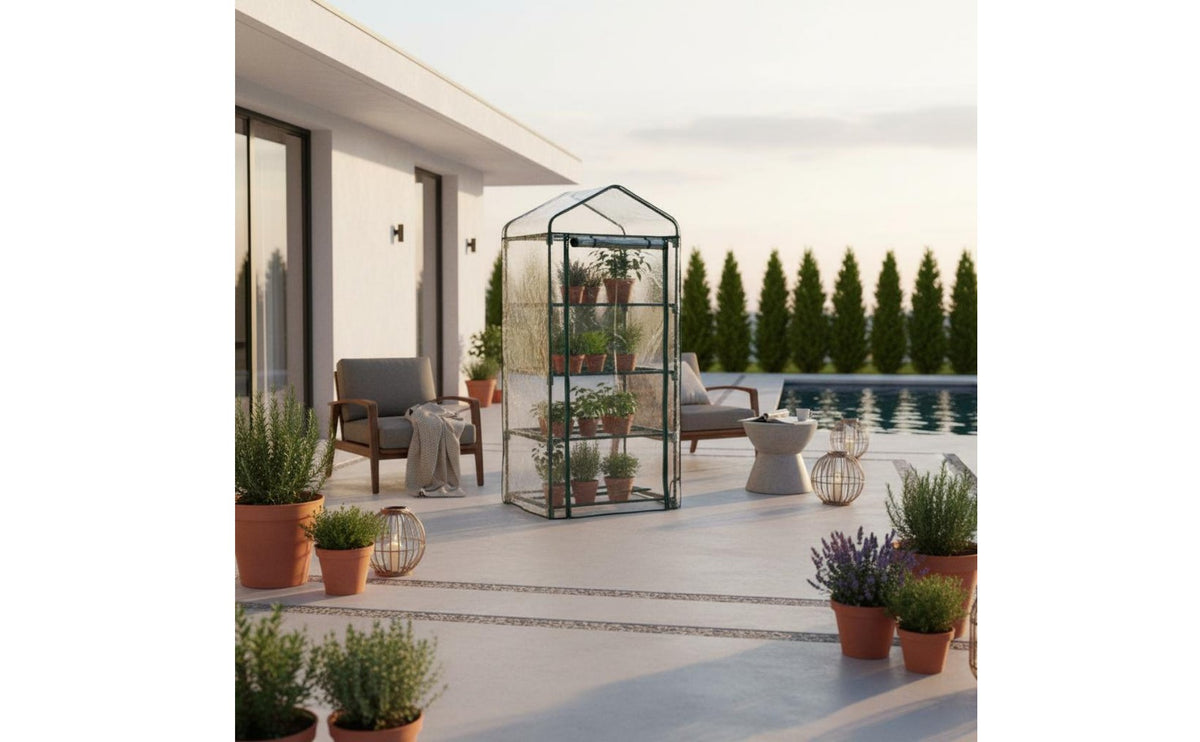 Outdoor Plant Hothouse Rainproof Mini Garden Greenhouse Mini Greenhouse with Shelves Waterproof Hot House Windproof for Patio