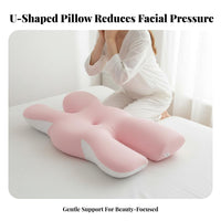 Pressure-Pressure-Relieving Face & Ear Butterfly Memory Foam Pillow Breathable Side Sleeper Pillow Skin-Friendly Material for Adults