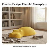 Creative Shape Hippopotamus Pouf Soft and Comfortable creature Ottoman Minimalist design children's Furniture Multi-Functional for Toddlers, Families, Parents, Living Room, Playroom, Entrymethod
