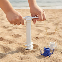 Screw-in Umbrella Sand Anchor Spiral Umbrella Holder with Hook No Insert Portable for Beachgoers, Gardeners, Beach, Garden, Patio