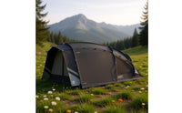 Tunnel-Style Tent with Mesh Panels Extra Large Tunnel Tent Shelter Ventilated Waterproof for Families, Base Camp