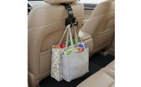 Hook with Foldable Arm Compact Headrest Hanger with Double Hooks Space-Saving Back Hook for Commuters, Families, Road Trips