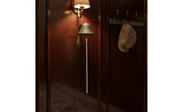 Wall-Mounted Bell with Pull Cord Rustic Cast-Iron Chime with Bracket Weathered for Homeowners, Shop Owners, Entryway, Cafe