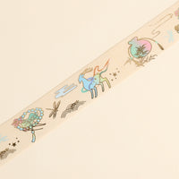 Vintage Washi Tape Set with, Decorative for Crafts and Scrapbooking, Wide Art for DIY Journaling