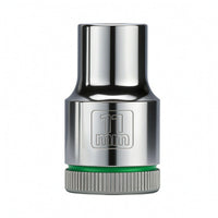 Heavy-Duty Hex Socket with Green Band Compact Socket with Knurled Grip for Workshop