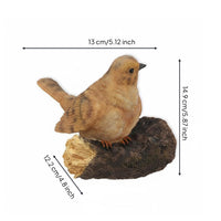 Lifelike Design Resin Bird Figurine Hand-Painted Resin Bird on Branch Decor Weather-Resistant Hanging Tree Ornament Easy Installation for Gardeners, Garden, Courtyard, Patio, Balcony