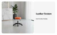 Stable Round Base Adjustable Swivel Stool Built-in Footrest Adjustable Padded Stool Certified Gas Lift Counter Chair Modern Design for Beauticians, Shopkeepers, Homeowners, Beauty Salon, Workshop, Kitchen, Dining Room