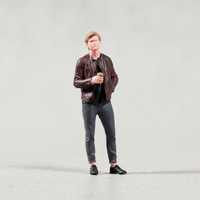 Miniature People Figures 1/24 1/43 1/64 1/87 Scale, Casual Street Scene Models with Coffee/Milk Tea