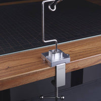 Screw-Tightened Clamp-on Airbrush Holder Metal Hook Arm Airbrush Stand Tabletop Clamp-on Holder Silver
