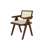 New Chinese design Woven rear Bench and Table durable Wood Frame Restaurant Booth Upholstered Seating Hospitality Furniture Padded Seat padding for Cafe Proprietors, Interior Designers, Teahouse, Lounge Area, Small Spaces