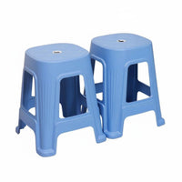 Thickened Design Stackable Square Stool Space-Saving Household Furniture Sturdy Backless Seat Easy to Clean for Families, Office Workers, Living Room, Kitchen, Bedroom, Bathroom