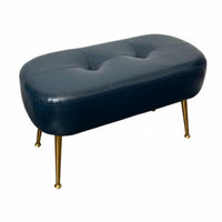 Modern Design Tufted Bench with Metal Legs Padded Seat Tufted Low Bench Space-Saving Design Upholstered Stool Versatile for Homeowners, Interior Decorators, Entryway, Dressing Room, Hallway, Home Removeice