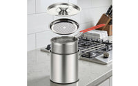 Compact Deep Fryer Pot with Basket and Strainer Easy to Clean Deep Fryer with Lid Portable Cookware for Home Cooks