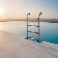 Stainless Steel Pool Ladder Resistant Pool Ladder with Handrails Polished for Swimming Club