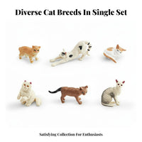 12 Pieces Small Feline Figurines Figurine Set Cute Appearance Realistic Cat Model Collection Solid Construction Realistic Animal Figure Set for Kids