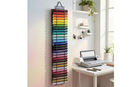 Sturdy Hanging Roll Organizer Cylindrical Slots Vertical Roll Storage Bag Oxford Cloth Vinyl Storage Organizer PVC